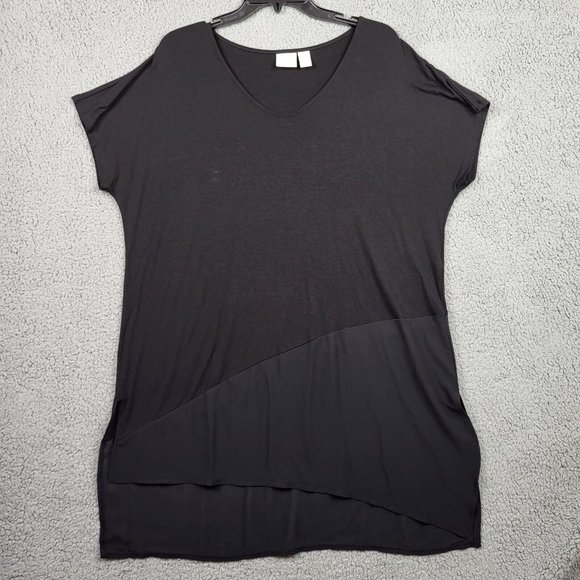 Chico's Tops - chico's women's Short Sleeve Black tunic T-shirt Size 3